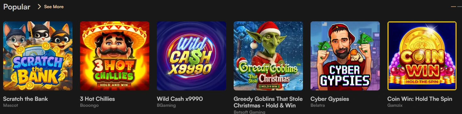 harrys casino popular games